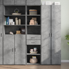 vidaXL betonszürke szerelt fa magasszekrény 45 x 42,5 x 185 cm bútor