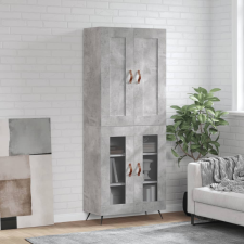 vidaXL betonszürke szerelt fa magasszekrény 69,5 x 34 x 180 cm bútor