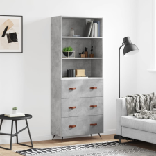 vidaXL betonszürke szerelt fa magasszekrény 69,5 x 34 x 180 cm bútor