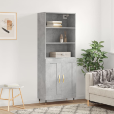 vidaXL betonszürke szerelt fa magasszekrény 69,5 x 34 x 180 cm bútor