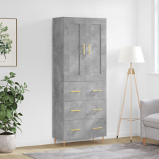vidaXL betonszürke szerelt fa magasszekrény 69,5 x 34 x 180 cm bútor