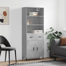 vidaXL betonszürke szerelt fa magasszekrény 69,5 x 34 x 180 cm bútor
