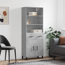 vidaXL betonszürke szerelt fa magasszekrény 69,5 x 34 x 180 cm bútor