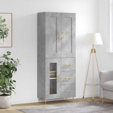 vidaXL betonszürke szerelt fa magasszekrény 69,5 x 34 x 180 cm bútor