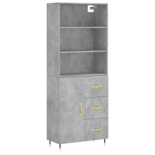 vidaXL betonszürke szerelt fa magasszekrény 69,5 x 34 x 180 cm (3189425) bútor