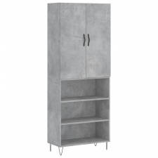 vidaXL betonszürke szerelt fa magasszekrény 69,5 x 34 x 180 cm (3198117) bútor