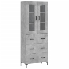 vidaXL betonszürke szerelt fa magasszekrény 69,5 x 34 x 180 cm (3198405) bútor