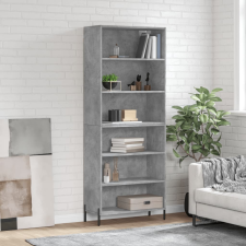 vidaXL betonszürke szerelt fa magasszekrény 69,5x32,5x180 cm bútor