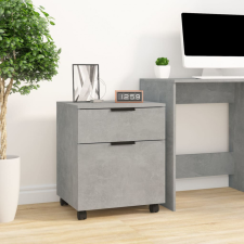 vidaXL Betonszürke szerelt fa mobil iratszekrény kerekekkel 45x38x45cm bútor