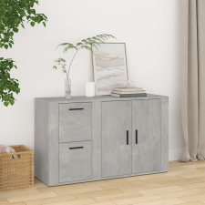 vidaXL betonszürke szerelt fa tálalószekrény 100x33x59,5 cm bútor