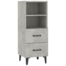 vidaXL betonszürke szerelt fa tálalószekrény 34,5 x 34 x 90 cm (812370) bútor