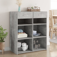 vidaXL betonszürke szerelt fa tálalószekrény 80 x 42,5 x 93 cm bútor