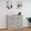 vidaXL betonszürke szerelt fa tálalószekrény 80x33x70 cm