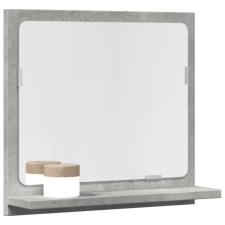 vidaXL betonszürke szerelt fa tükrös fürdőszobaszekrény 40x11x37 cm fürdőszoba bútor