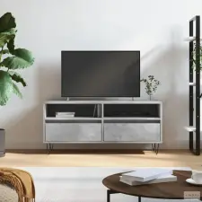 vidaXL Betonszürke szerelt fa TV-szekrény 100x34,5x44,5 cm bútor