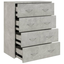 vidaXL betonszürke tálalószekrény 4 fiókkal 60 x 30,5 x 71 cm (342578) bútor