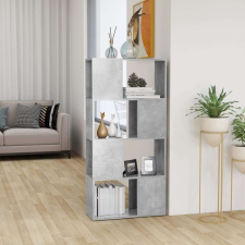 vidaXL betonszürke térelválasztó könyvszekrény 60 x 24 x 124,5 cm bútor