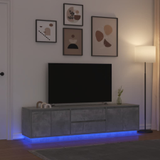 vidaXL betonszürke TV-szekrény LED lámpákkal 193,5x41x50 cm bútor