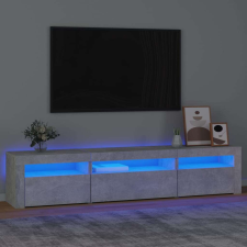 vidaXL betonszürke TV-szekrény LED lámpákkal 195x35x40 cm bútor