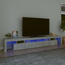 vidaXL betonszürke TV-szekrény LED lámpákkal 260x36,5x40 cm bútor