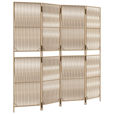 vidaXL bézs 4-paneles polyrattan térelválasztó (365379) bútor