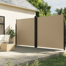vidaXL bézs behúzható oldalsó napellenző 200 x 1200 cm kerti bútor
