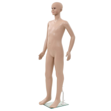vidaXL bézs, egész alakos gyermek próbababa üvegtalppal 140 cm bútor