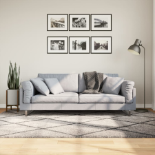 vidaXL bézs és antracit hosszú szálú bozontos modern szőnyeg 160x230cm lakástextília