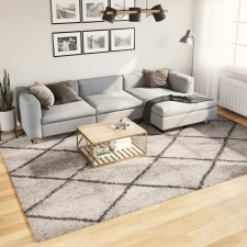 vidaXL bézs és antracit hosszú szálú bozontos modern szőnyeg 240x340cm lakástextília