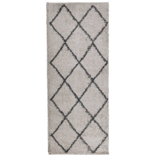 vidaXL bézs és antracit hosszú szálú bozontos modern szőnyeg 80x200 cm (375384) lakástextília
