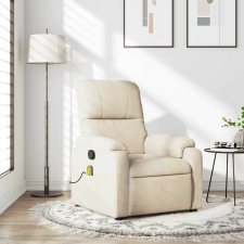 vidaXL bézs mikroszálas szövet dönthető masszázsfotel masszázsfotel