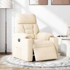 vidaXL bézs mikroszálas szövet elektromos dönthető fotel (3303078) bútor