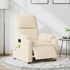 vidaXL bézs mikroszálas szövet elektromos dönthető masszázsfotel masszázsfotel