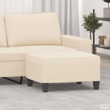 vidaXL Bézs mikroszálas szövet lábzsámoly 70 x 55 x 41 cm bútor