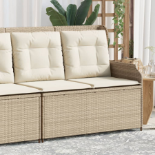 vidaXL bézs polyrattan dönthető kerti pad párnával kerti bútor
