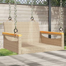 vidaXL bézs polyrattan hintapad 63 x 62 x 40 cm hintaágy
