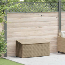 vidaXL bézs polyrattan kerti tárolóláda 110x50x58 cm (4104072) kerti tárolás