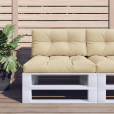 vidaXL bézs szövet raklappárna 70 x 40 x 12 cm kerti bútor