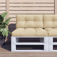 vidaXL bézs szövet raklappárna 80 x 40 x 12 cm kerti bútor