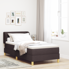 vidaXL Bokszrugós Ágy Matrac Kávébarna 90x200 cm Szövet ágy és ágykellék