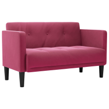 vidaXL bordó bársony loveseat kanapé 111 cm (4100573) bútor