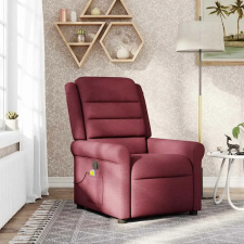 vidaXL bordó dönthető szövet masszázsfotel masszázsfotel