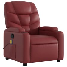 vidaXL bordó műbőr dönthető masszázsfotel (372476) masszázsfotel