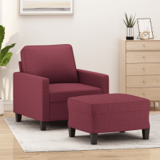 vidaXL bordó szövet kanapéfotel lábtartóval 60 cm bútor