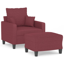 vidaXL bordó szövet kanapéfotel lábtartóval 60 cm (3201087) bútor