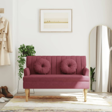 vidaXL bordó szövetpad párnákkal 113x64,5x75,5 cm bútor