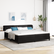 vidaXL Box Rugóágy Matraccal Fekete 200x200 cm Bársony ágy és ágykellék