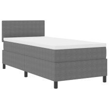 vidaXL Box Spring Ágy Matrac&LED Fény Szürke 80x200 cm Bársony Szövet (3337575) ágy és ágykellék