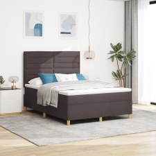 vidaXL Box Spring Ágy Matrac Sötétbarna 140x200 cm Szövet ágy és ágykellék