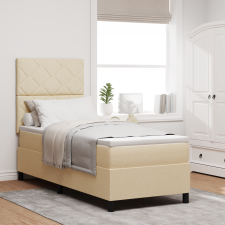 vidaXL Box Spring Ágy Matraccal Bézs 80x200 cm Szövet ágy és ágykellék